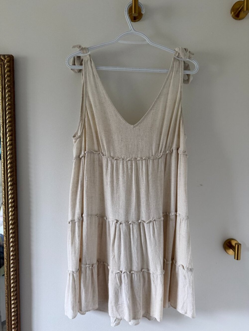 Linen cream dress